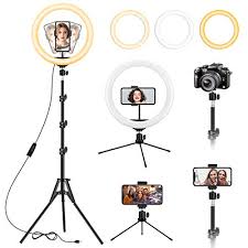 4K Webcam with Auto-Focus & Ring Light